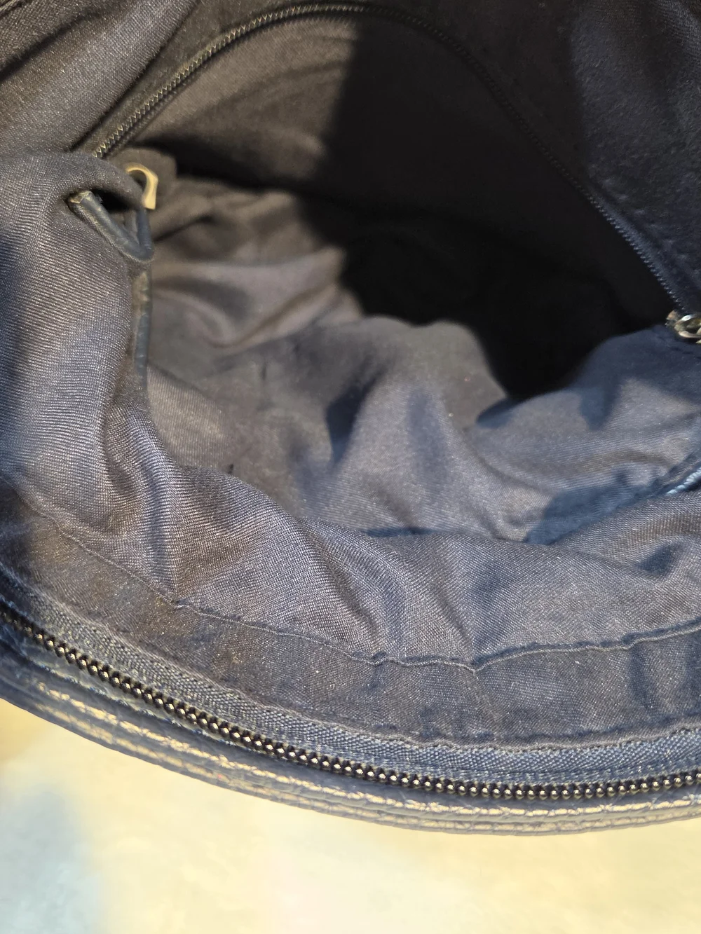 Classic Navy Crossbody Bag with Front Zippers